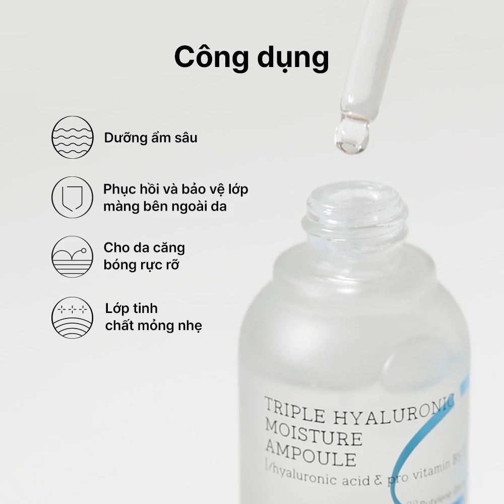 Công dụng Cosrx Hydrium Triple Hyaluronic Moisture Ampoule