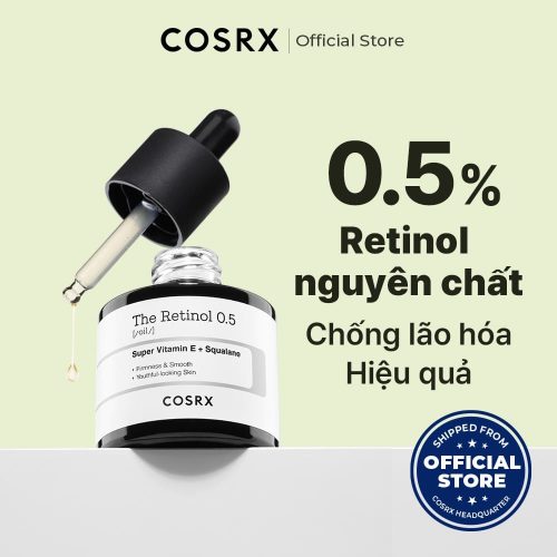 Dầu dưỡng Cosrx The Retinol 0.5 Oil 20ml chống lão hóa, làm mờ nếp nhăn