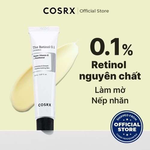 Kem dưỡng Cosrx The Retinol 0.1 Cream làm mờ nếp nhăn, làm sáng da 20ml