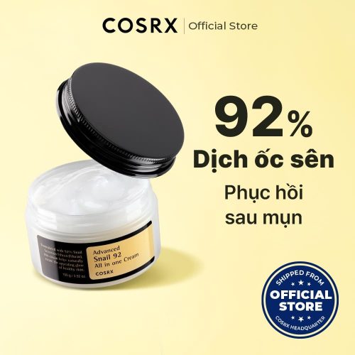 Kem dưỡng ẩm Cosrx Advanced Snail 92 All in one Cream chiết xuất 92% dịch ốc sên