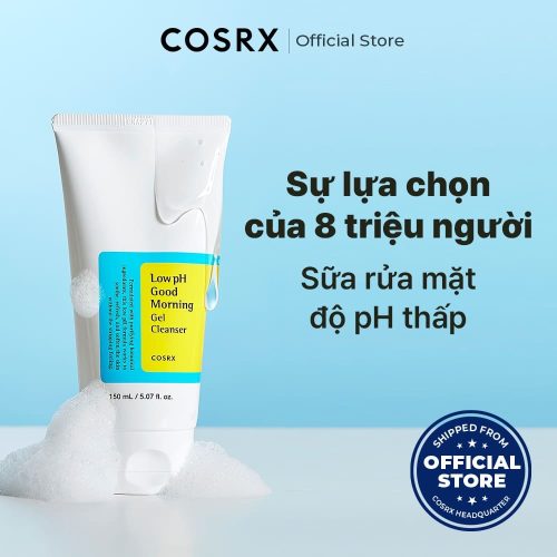 Sữa rửa mặt Cosrx Low pH Good Morning Gel Cleanser 50ml chiết xuất trà xanh